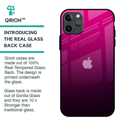 Purple Ombre Pattern Glass Case for iPhone 11 Pro Max