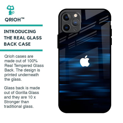 Blue Rough Abstract Glass Case for iPhone 11 Pro Max