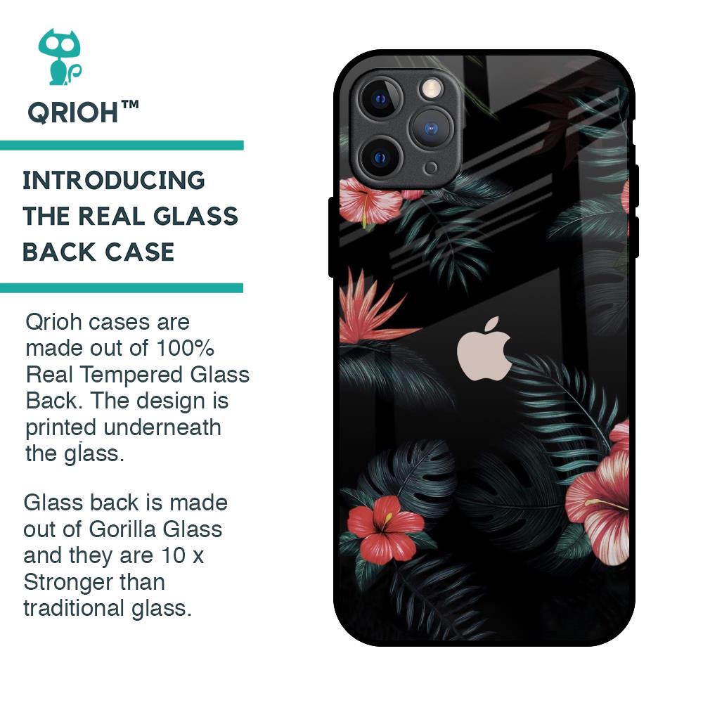 Tropical Art Flower Glass Case for iPhone 11 Pro Max