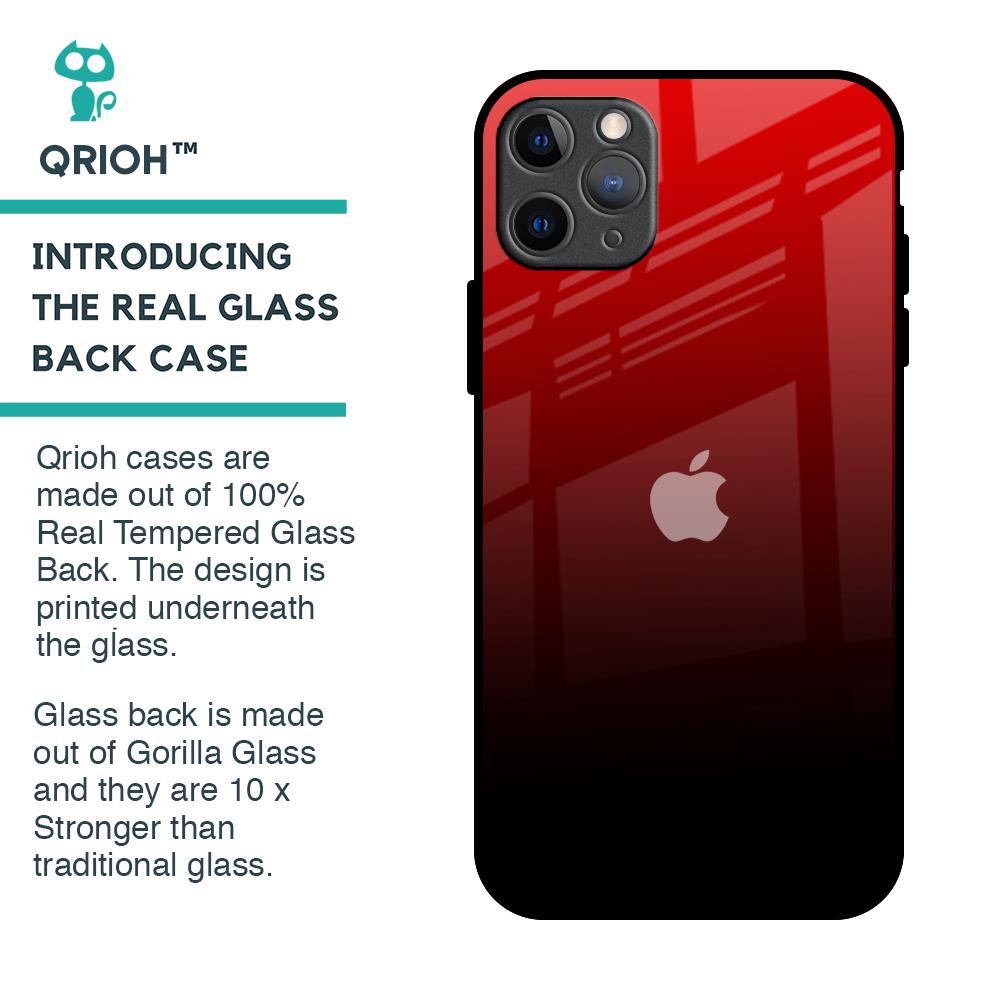 Maroon Faded Glass Case for iPhone 11 Pro Max