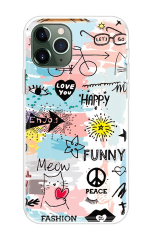 Happy Doodle iPhone 11 Pro Max Back Cover