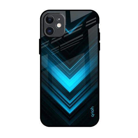 Vertical Blue Arrow iPhone 11 Glass Back Cover Online