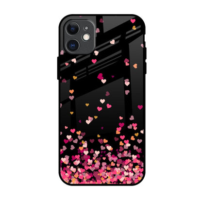 Heart Rain Fall iPhone 11 Glass Back Cover Online
