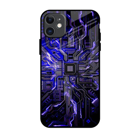 Techno Color Pattern iPhone 11 Glass Back Cover Online