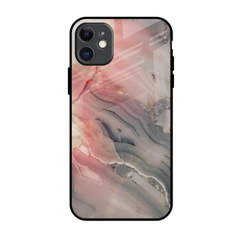 Pink And Grey Marble iPhone 11 Glass Back Cover Online