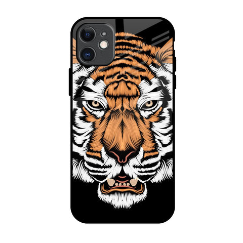 Angry Tiger iPhone 11 Glass Back Cover Online