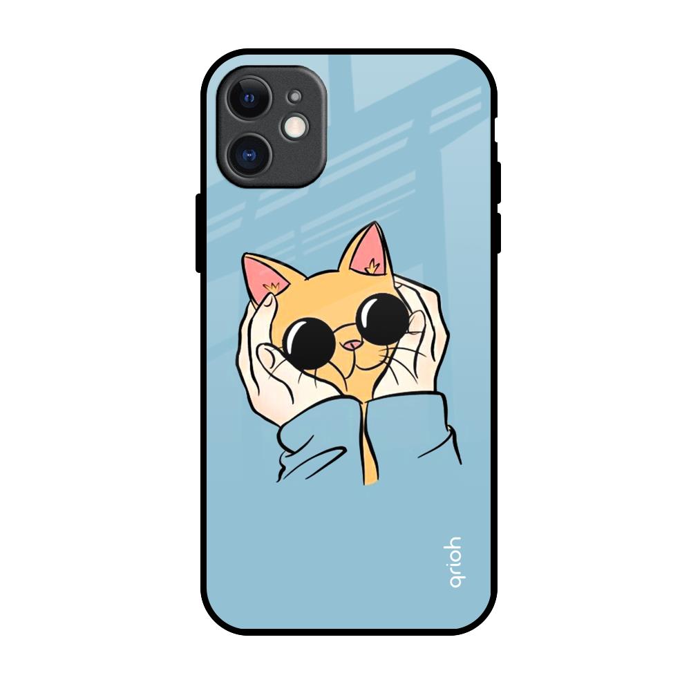 Adorable Cute Kitty iPhone 11 Glass Back Cover Online