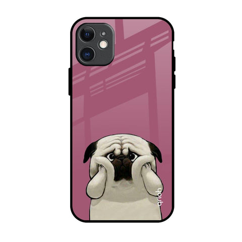 Funny Pug Face iPhone 11 Glass Back Cover Online