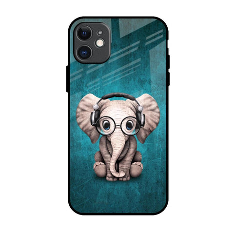 Adorable Baby Elephant iPhone 11 Glass Back Cover Online