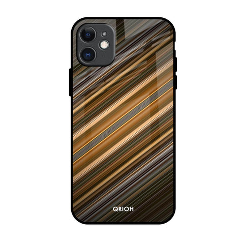 Diagonal Slash Pattern iPhone 11 Glass Back Cover Online