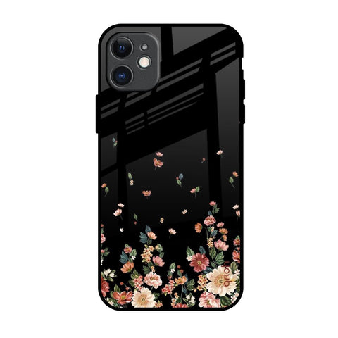 Floating Floral Print iPhone 11 Glass Back Cover Online