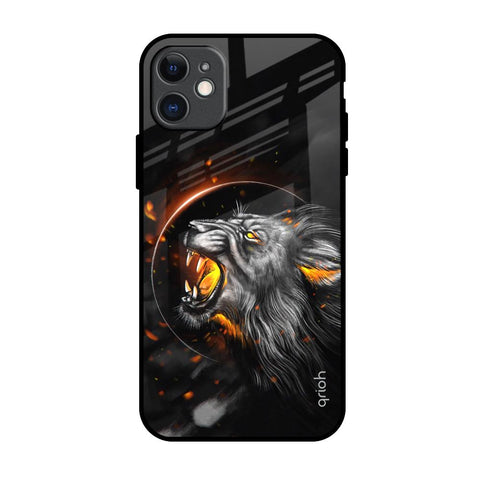Aggressive Lion iPhone 11 Glass Back Cover Online
