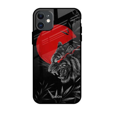 Red Moon Tiger iPhone 11 Glass Back Cover Online