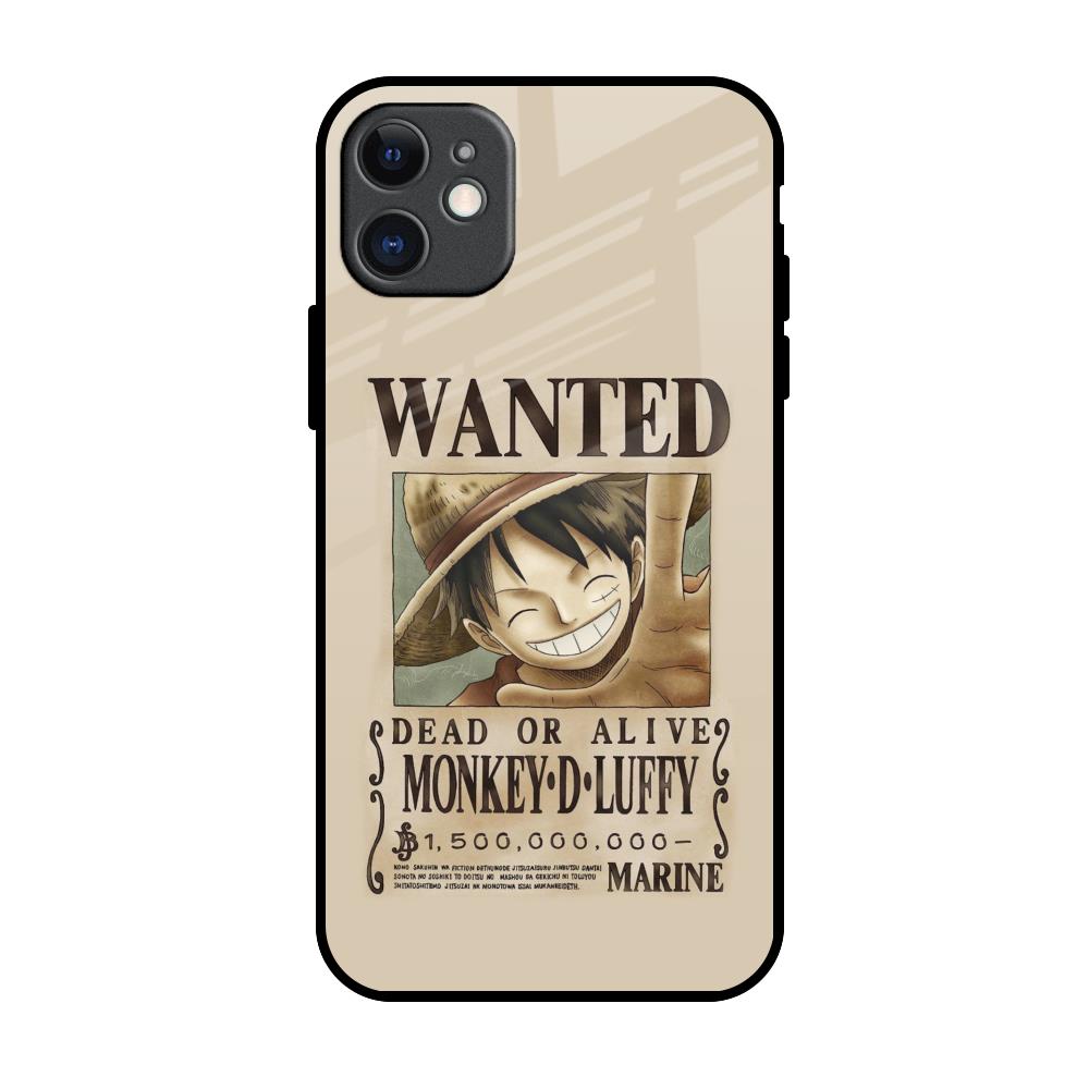 Luffy Wanted iPhone 11 Glass Back Cover Online