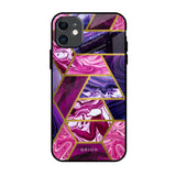 Electroplated Geometric Marble iPhone 11 Glass Back Cover Online