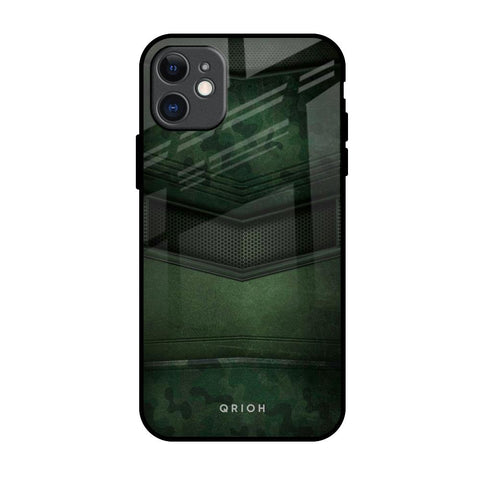 Green Leather iPhone 11 Glass Back Cover Online