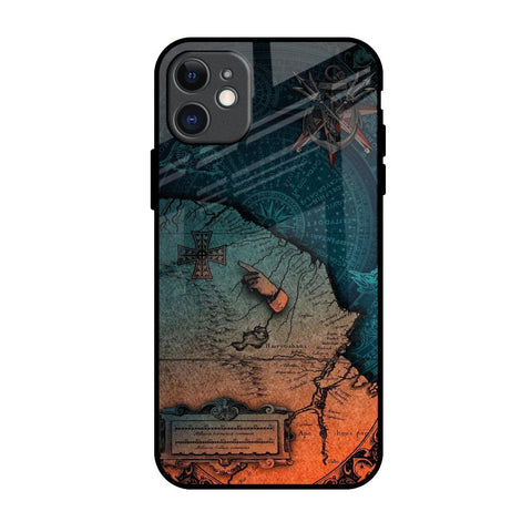 Geographical Map iPhone 11 Glass Back Cover Online