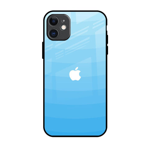 Wavy Blue Pattern iPhone 11 Glass Back Cover Online