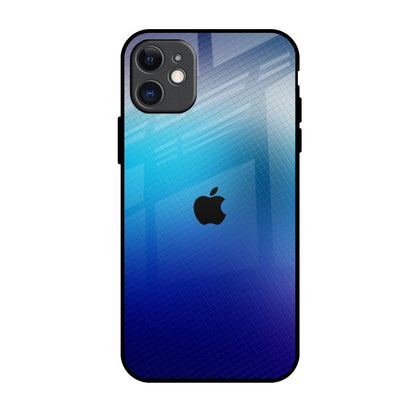 Blue Rhombus Pattern iPhone 11 Glass Back Cover Online