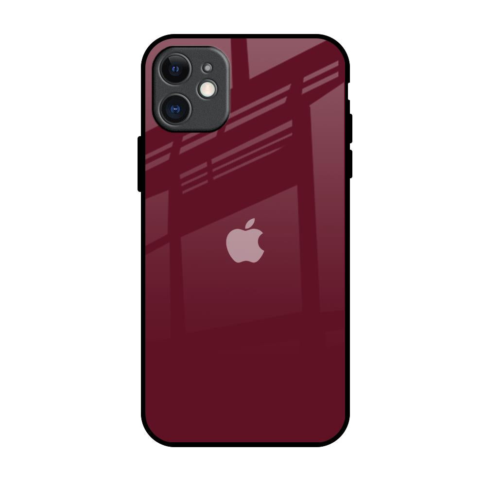 Classic Burgundy iPhone 11 Glass Back Cover Online