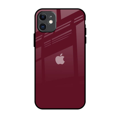 Classic Burgundy iPhone 11 Glass Back Cover Online