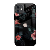 Tropical Art Flower iPhone 11 Glass Back Cover Online