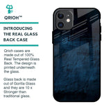 Dark Blue Grunge Glass Case for iPhone 11