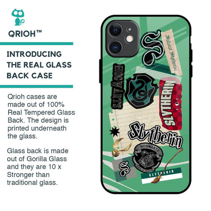 Slytherin Glass Case for iPhone 11