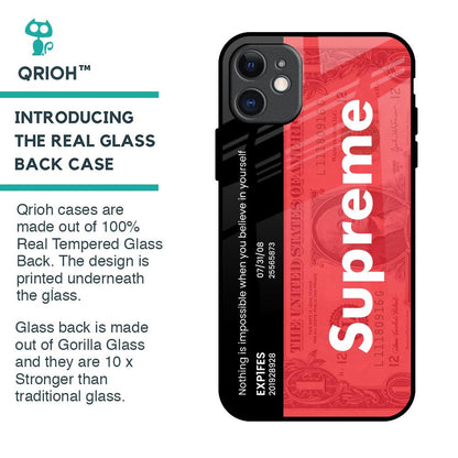 Supreme Ticket Glass Case for iPhone 11