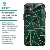Abstract Green Glass Case For iPhone 11