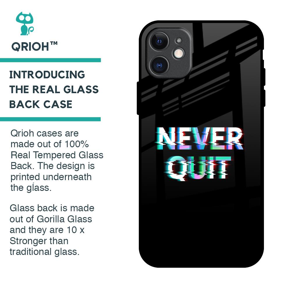 Never Quit Glass Case For iPhone 11