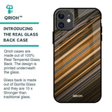 Diagonal Slash Pattern Glass Case for iPhone 11