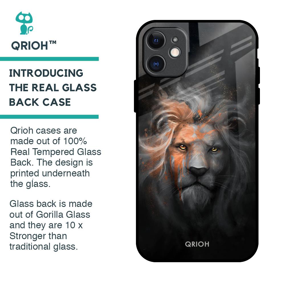 Devil Lion Glass Case for iPhone 11