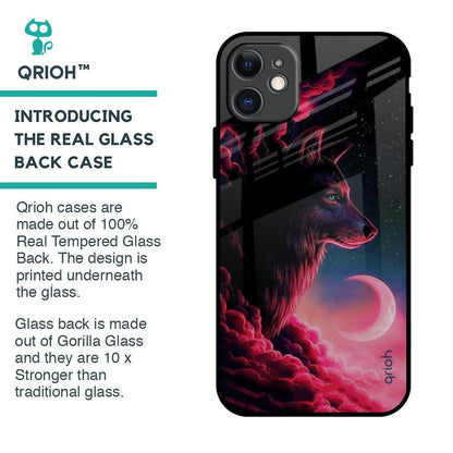 Moon Wolf Glass Case for iPhone 11