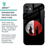 Anime Red Moon Glass Case for iPhone 11