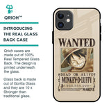 Luffy Wanted Glass Case for iPhone 11