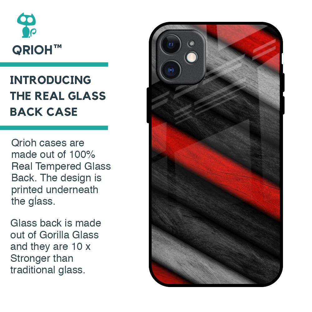 Soft Wooden Texture Glass Case for iPhone 11