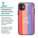 Lucky Abstract Glass Case for iPhone 11