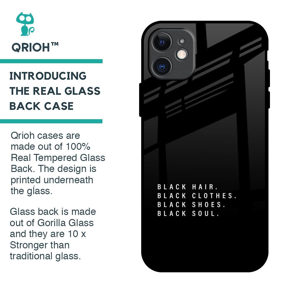 Black Soul Glass Case for iPhone 11