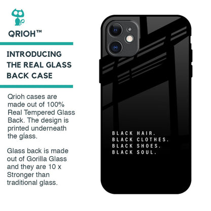 Black Soul Glass Case for iPhone 11