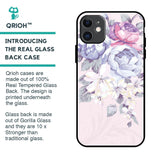 Elegant Floral Glass Case for iPhone 11