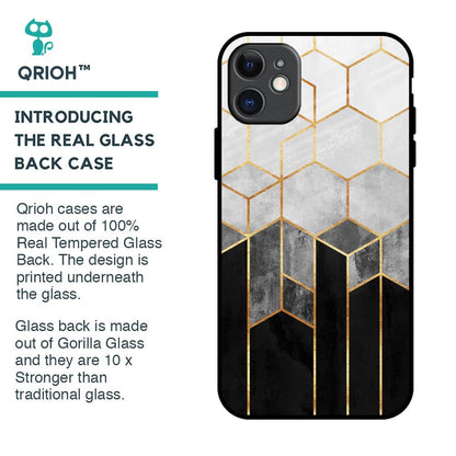Tricolor Pattern Glass Case for iPhone 11