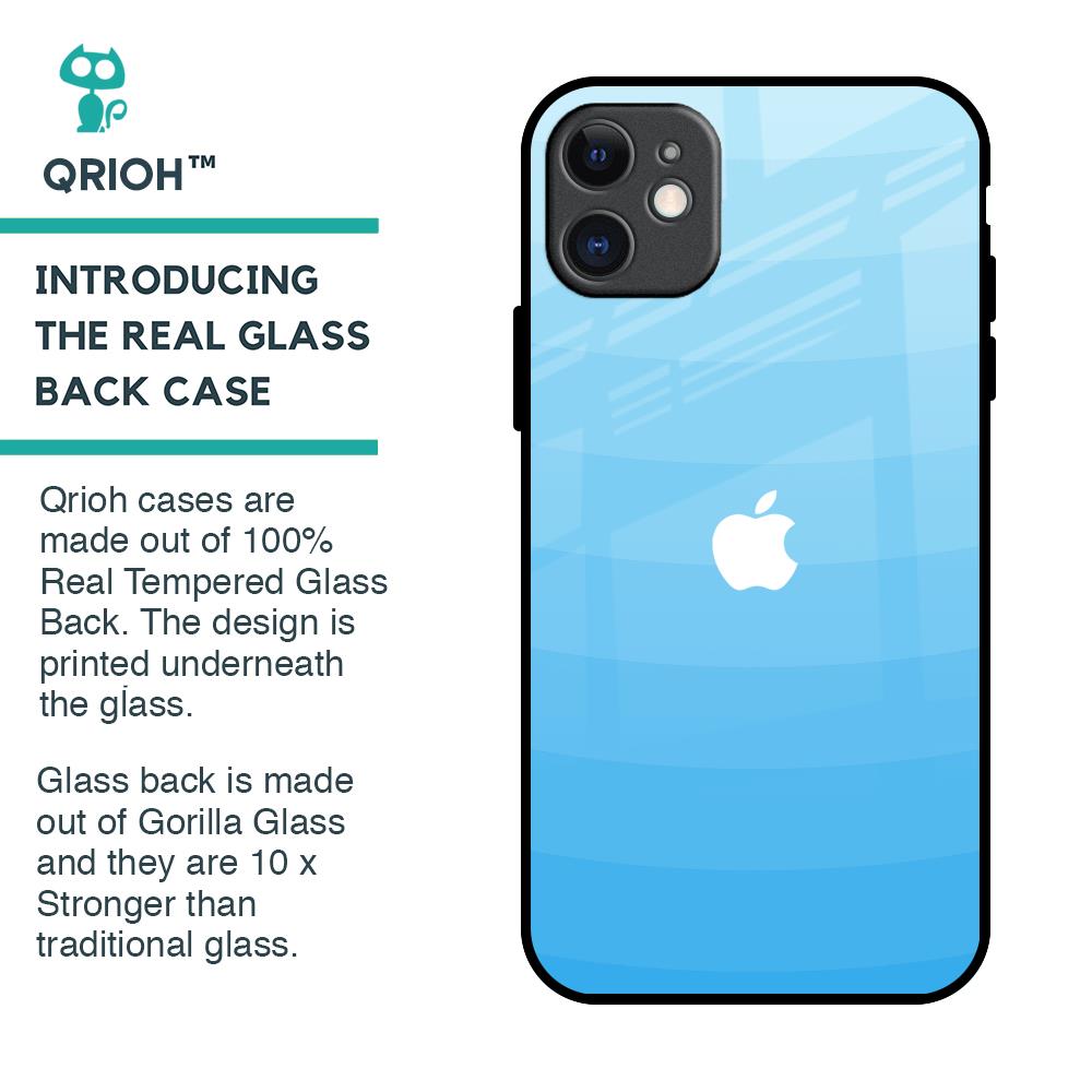 Wavy Blue Pattern Glass Case for iPhone 11