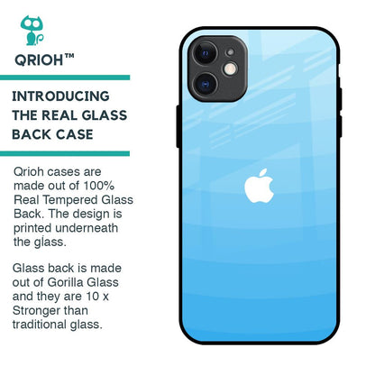 Wavy Blue Pattern Glass Case for iPhone 11