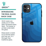 Blue Wave Abstract Glass Case for iPhone 11