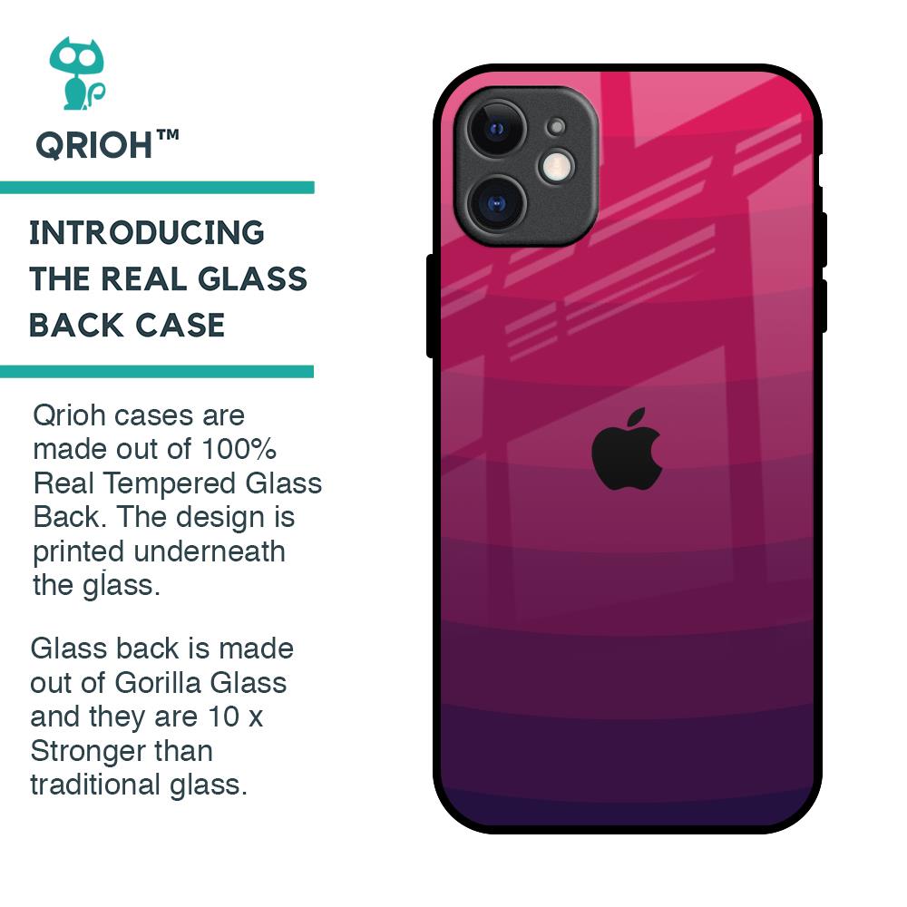 Wavy Pink Pattern Glass Case for iPhone 11