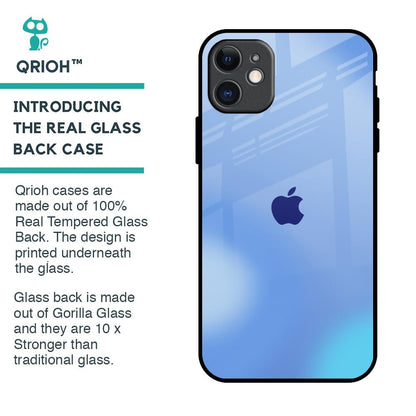 Vibrant Blue Texture Glass Case for iPhone 11