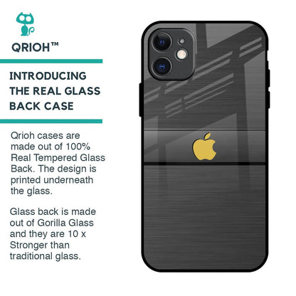 Grey Metallic Glass Case For iPhone 11