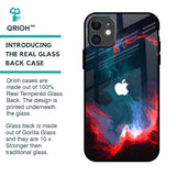 Brush Art Glass Case For iPhone 11