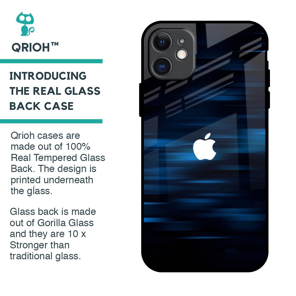 Blue Rough Abstract Glass Case for iPhone 11